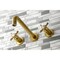 Kingston Brass Roman Tub Faucet, Brushed Brass, Wall Mount KS8027BEX - alternate 5